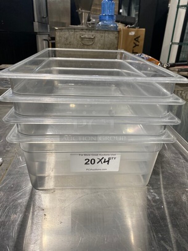 Cambro Clear Poly 1/1x6" Food Containers! 4x Your Bid! - Image 1 of 8