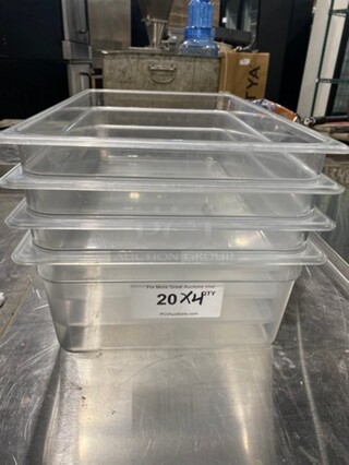 Cambro Clear Poly 1/1x6" Food Containers! 4x Your Bid!