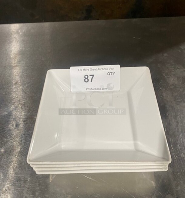 All One Money! Squared Food Serving Plates! - Image 1 of 4