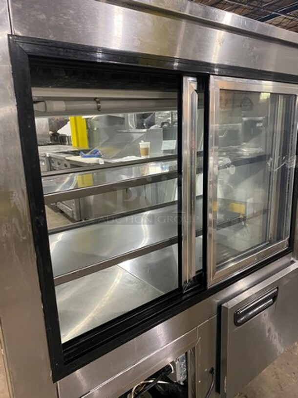 2016 Leader Commercial Refrigerated Deli Display Case Merchandiser! With Slanted Front Glass! With Sliding Rear Access Glass Doors! All Stainless Steel! Model: HDL48SC SN: PZ03S2107 115V 60HZ 1 Phase - Image 5 of 9