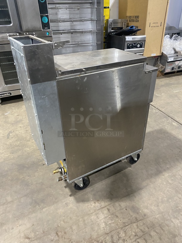 Great! IMPERIAL Commercial Natural Gas Powered Commercial Pasta Cooker/Rethermalizer! With Backsplash! All Stainless Steel! On Wheels! Model: IRT14GBM Serial 04256821  - Image 3 of 9