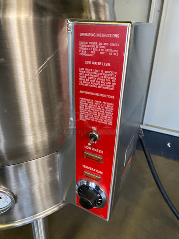 GREAT! Vulcan Commercial Electric Powered Jacketed Self-Contained Soup Kettle! All Stainless Steel! On Legs! - Image 5 of 9