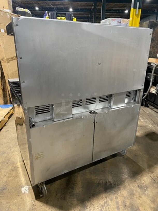 American Range Commercial Natural Gas Powered 8 Burner Stove! With Raised Back Splash And Salamander Shelf! With 2 Oven Underneath! Metal Oven Racks! All Stainless Steel! On Casters! - Image 4 of 10