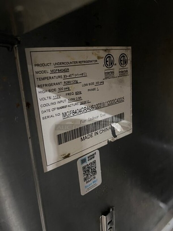 LATE MODEL! 2018 Atosa Commercial 3 Door Lowboy/Worktop Cooler! All Stainless Steel! Model: MGF8404GR SN: MGF8404GRAUS100318112000C40005 115V 60HZ 1 Phase - Image 7 of 8