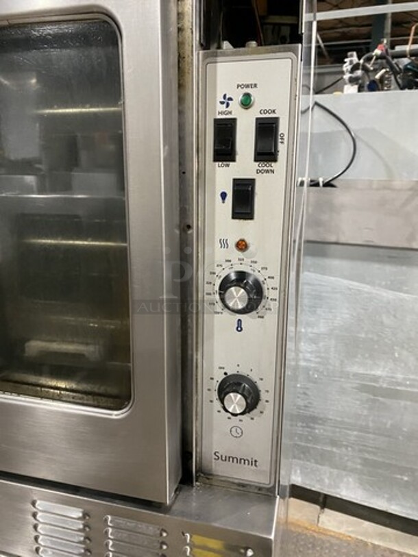Great! US Range/Garland Natural Gas Powered Double Stacked Convection! Summit Series! With View Through Doors! With Metal Racks! Model SUMG100 Serial 1609100102756!  On Legs! 2 X Your Bid Makes One Unit! - Image 7 of 12