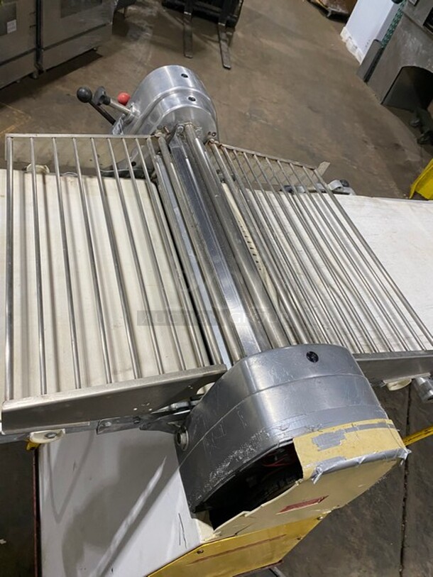Seewer Rondo Metal Commercial Floor Style Reversible Dough Sheeter! MODEL SSO64C SN: A6019004 - Image 6 of 12