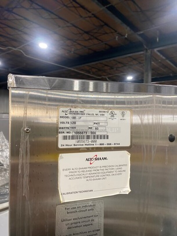 Alto Shaam Commercial Heated Holding Cabinet/ Food Warmer! All Stainless Steel! On Casters! Model: 1000UP SN: 1055673000 120V 60HZ 1 Phase - Image 5 of 9