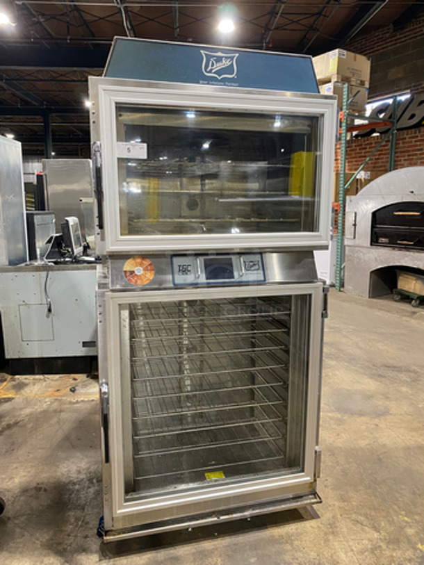 NICE! LATE MODEL! Duke Commercial Electric Powered Oven & Proofer Combo! With View Through Doors! Metal Racks! All Stainless Steel! On Casters! Model: TSC-6/18 SN: 06153289 208V 60HZ 3 Phase