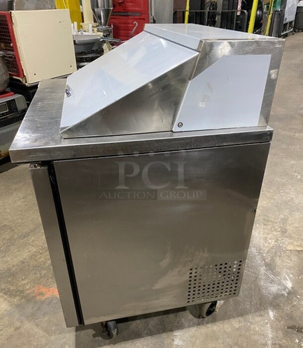 True Commercial Mega Top Refrigerated Sandwich Prep Table! With 2 Door Storage Space Underneath! All Stainless Steel! On Casters! Model: TSSU3608 SN: 5102103 115V 60HZ 1 Phase - Image 2 of 9