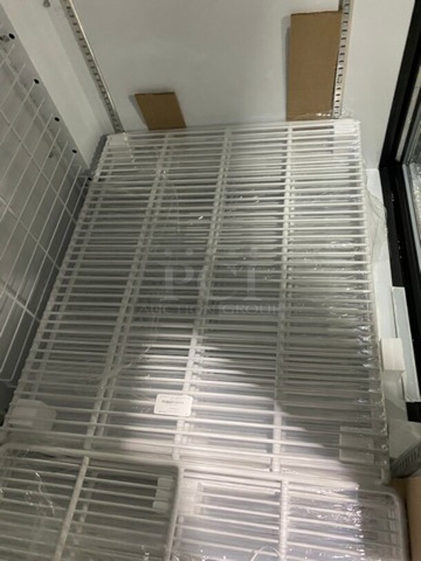 NICE! NEW! SCRATCH-N-DENT! LATE MODEL! 2022 Kool It Commercial Refrigerated 2 Door Reach In Cooler Merchandiser! With View Through Doors! With Poly Coated Racks! With Casters! Model: LX46FB SN: H89220100279 115V 60HZ 1 Phase! Left Side Outter Glass Is Shattered!  - Image 6 of 11