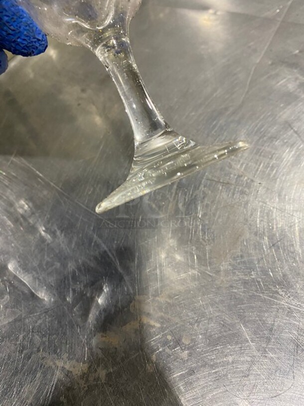 ALL ONE MONEY! Clear Glass Stemmed Drinking Glasses! Includes Poly Cup Crate! - Image 5 of 5