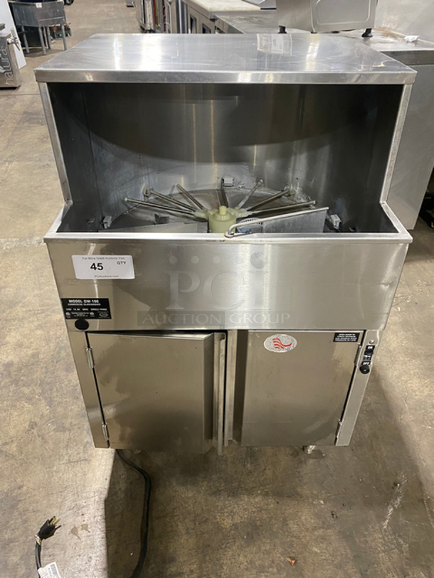 CMA Commercial Glass Washer! All Stainless Steel! On Legs! Model: GW-100 120V 60HZ 1 Phase