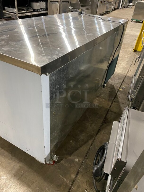 SWEET! LATE MODEL 2021 Leader Stainless Steel low Boy Under Counter Freezer! MODEL ESFB72 SB:NE11R1789 115V 1PH! Working When Removed!  - Image 4 of 7
