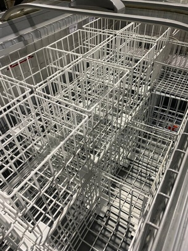 AHT Commercial Reach Down Chest Freezer Display! With Poly Coated Baskets! With Sliding Top Doors! Model: MALTA185 SN: 30339300002945! 120V 60HZ 1 Phase!
 - Image 6 of 8