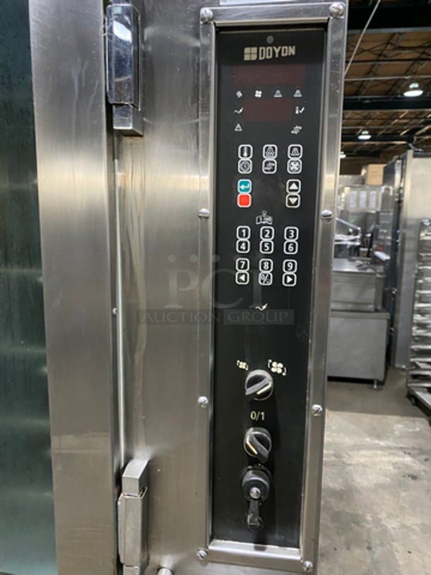 BEAUTIFUL! LATE MODEL! Doyon Baking Equipment Commercial Electric Powered Convection/Proofer Oven! With Steam Injection! With View Through Doors! With Metal Oven Racks! All Stainless Steel! On Casters! Model: JAOP6SL SN: 213550001211 208V 60HZ 3 Phase - Image 7 of 10