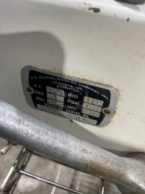 Berkel Commercial Countertop Bread Loaf Slicer! WORKING WHEN REMOVED! Model: MB7/16 SN: 508MB491 115V 60HZ 1 Phase - Image 6 of 8