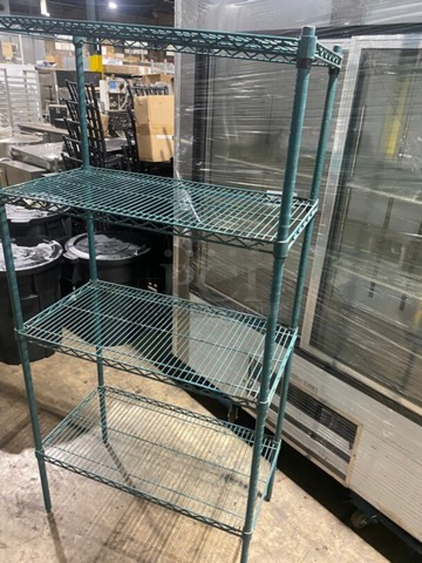 Metro 4 Tier Shelf! On Legs! BUYER MUST DISMANTLE! PCI CANNOT DISMANTLE FOR SHIPPING! PLEASE CONSIDER FREIGHT CHARGES! - Image 4 of 7