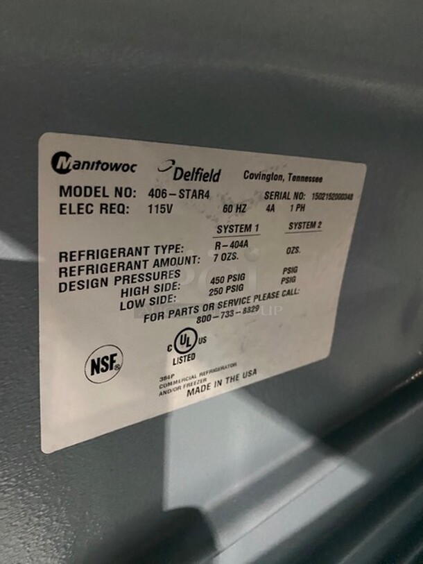 Delfield Commercial Single Door Lowboy/Worktop Cooler! All Stainless Steel! Model: 406STAR4 SN: 1502152000348 115V 1 Phase - Image 7 of 8