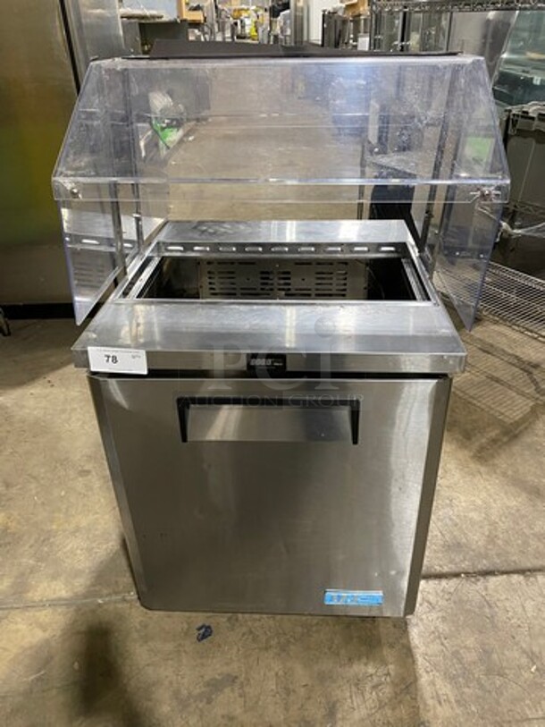 Turbo Air Refrigerated Salad Bar Island! Single Door Storage Space Underneath! All Stainless Steel! Model: MST28711S