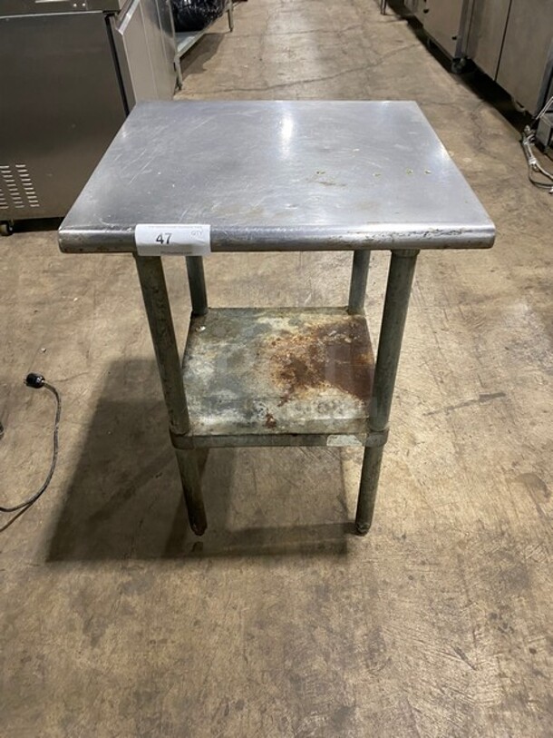 All Stainless Steel Commercial Work/Prep Table! With Underneath Storage Space! On Legs! - Image 1 of 6