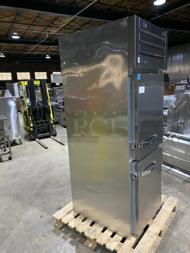SWEET! LATE MODEL! True 2015 Commercial Reach In Refrigerator/Freezer Combo! With 2 Half Doors! All Stainless Steel! On Casters! Model: STG1DT2HS SN: 8612693 115V 60HZ 1 Phase - Image 2 of 10
