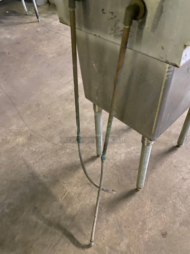 Duke Commercial Single Bay Sink! With Faucet And Handles! All Stainless Steel! On Legs! - Image 8 of 8