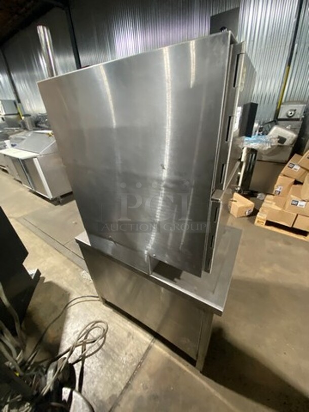 Groen Commercial Natural Gas Powered Dual Cabinet Steamer! All Stainless Steel! On Legs! Model: HY6GSTEAMER SN: 6G4561MC - Image 4 of 8