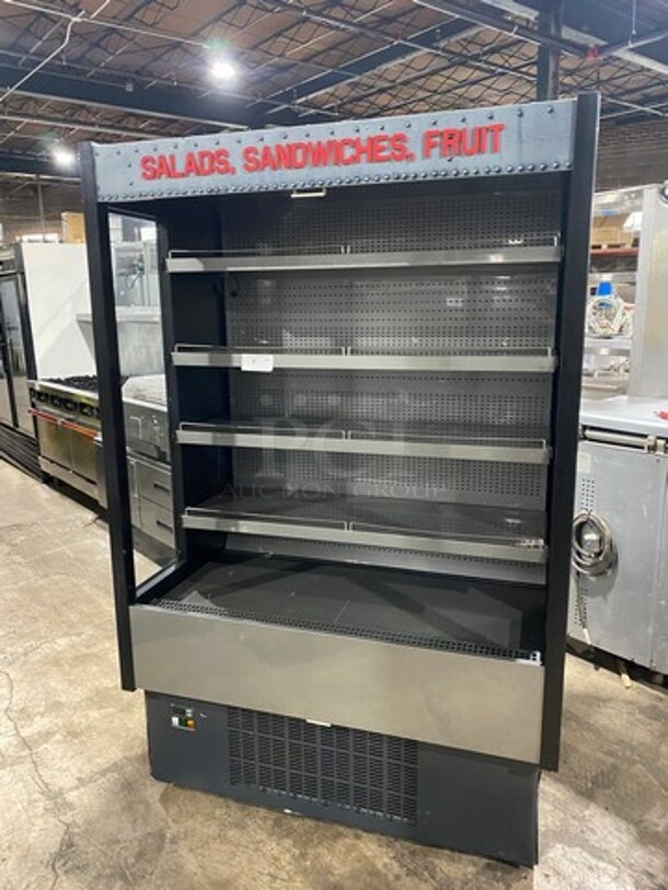 Kool It Commercial Refrigerated Open Grab-N-Go Case Merchandiser! With View Through Sides! With Front Cover! All Stainless Steel! Model: KGHOF50S SN: 1419009 120V 60HZ 1 Phase - Image 1 of 9