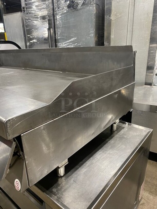 BEAUTIFUL! Garland Commercial Countertop Natural Gas Powered Flat Griddle! With Back & Side Splashes! All Stainless Steel!  - Image 3 of 8