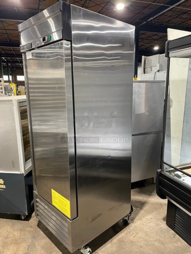 COOL! NEW! LATE MODEL! Maxx Cold Commercial Single Door Reach In Freezer! With Poly Coated Racks! All Stainless Steel! On Casters! Model: MXSF23FDHC SN: S201932241 115V 60HZ 1 Phase - Image 2 of 9