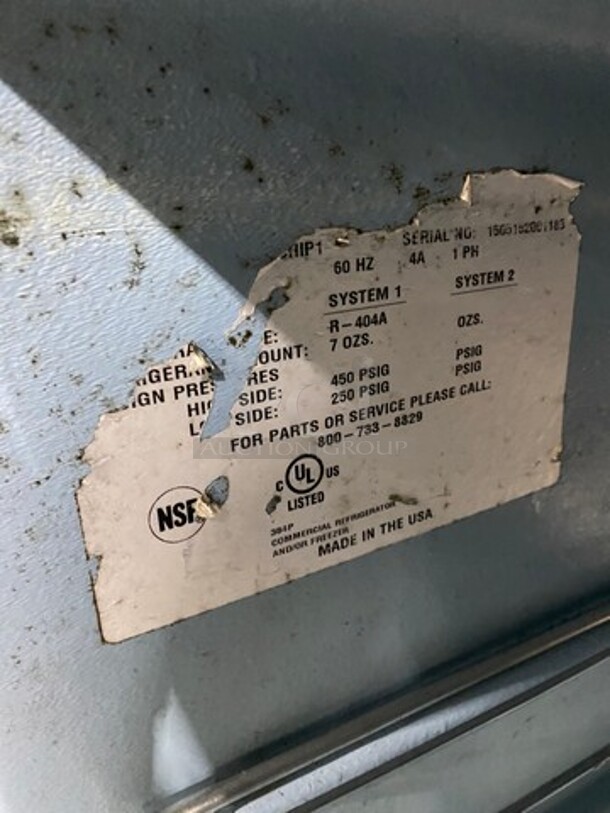 Delfield Commercial Single Door Lowboy/ Worktop Cooler! With Racks! All Stainless Steel! On Casters! SN: 1505162001183 115V 60HZ 1 Phase - Image 6 of 8