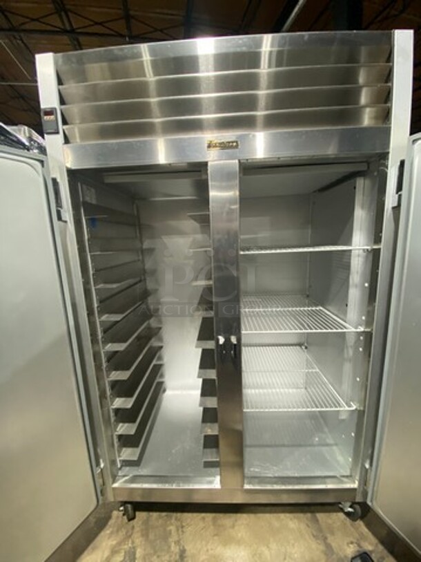Traulsen Commercial 2 Door Reach In Refrigerator! With Pan Rack And Poly Coated Racks! All Stainless Steel! On Casters! Model: G20010 SN: T160044C11 115V 60HZ 1 Phase - Image 5 of 9