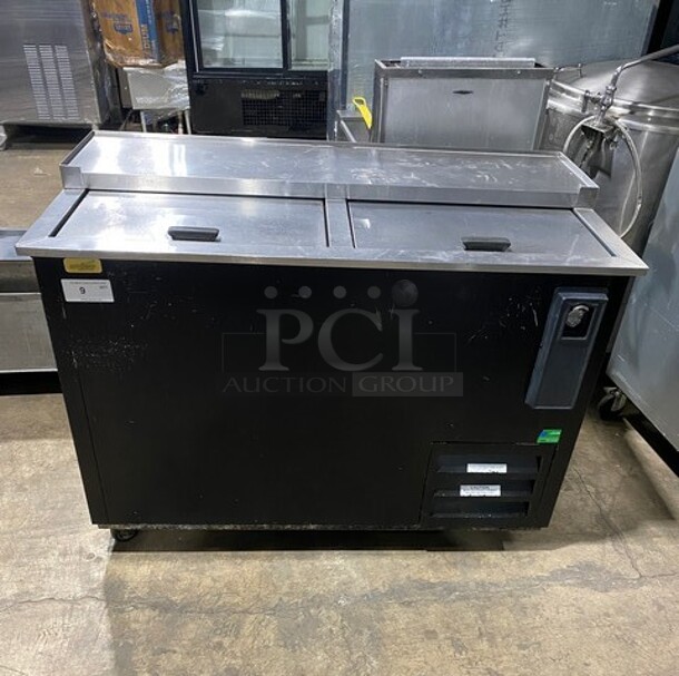 Fogel Stainless Steel Commercial Back Bar Bottle Cooler w/ 2 Sliding Lids! MODEL BC50DBST SN:2003100019 115V 1PH