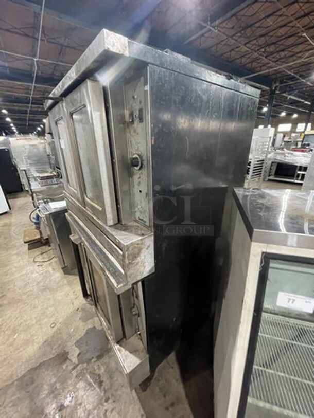 Sunfire Double Stacked Natural Gas Powered Convection Oven! All Stainless Steel! On Legs!  - Image 4 of 10