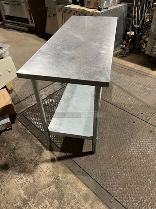 Eagle Solid Stainless Steel Work Top/ Prep Table! With Storage Space Underneath! On Legs! Model: ET2460B SN: 1003232091 - Image 2 of 4