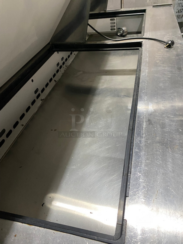 FAB! True Commercial Refrigerated Sandwich Prep Table! With 6 Drawers Underneath! With Overhead Serving Shelves! All Stainless Steel! Model: TFP7230MD6 SN: 7801014 115V 60HZ 1 Phase - Image 6 of 11