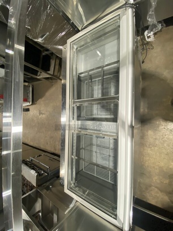 Randell Custom Made Commercial Refrigerated Sandwich Prep Table! With Lowering Sneeze Guard! With 2 Door Storage Space Underneath! All Stainless Steel! Model: 9045K7 SN: W16021911 115V 60HZ 1 Phase - Image 3 of 10