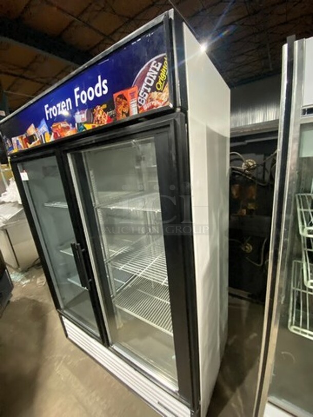 True 2 Door Reach In Freezer Merchandiser! With View Through Doors! With Poly Coated Racks! Model: GDM49F SN: 14001566 115/208/230V 60HZ 1 Phase - Image 2 of 9