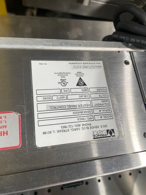 Prince Castle Crisp N Hold Fry Warmer Dump Station! MODEL:HPC-1SNCA SN:GSGK384930X 208-240V! - Image 7 of 8