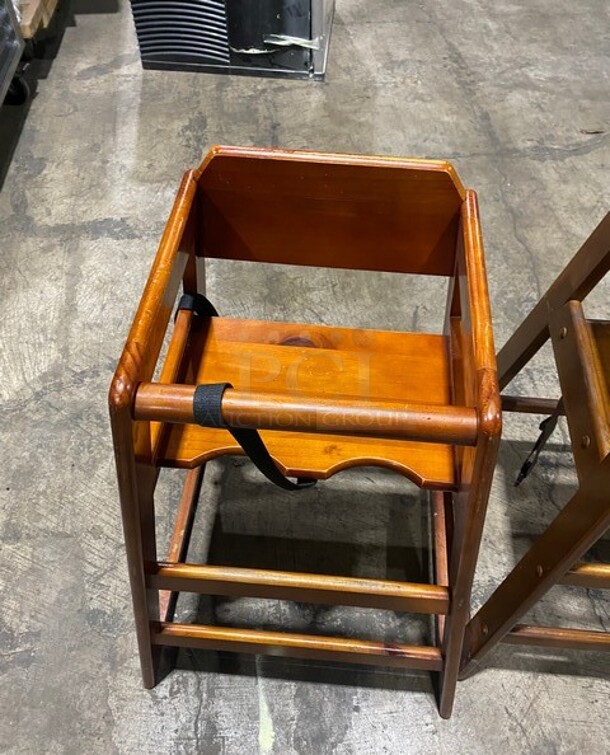 Winco Wooden Highchair! With Child Safety Straps! 2X Your Bid! - Image 4 of 6