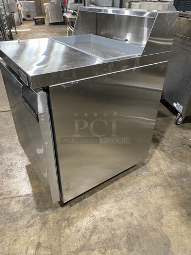 Continental Commercial Refrigerated Sandwich Prep Table! With Single Door Storage Space Underneath! All Stainless Steel! On Casters! Model: SW278 SN: 158B0875 115V 60HZ 1 Phase - Image 2 of 9