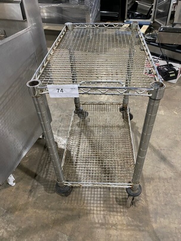 Metal Metro Rack Cart! On Casters! - Image 1 of 4