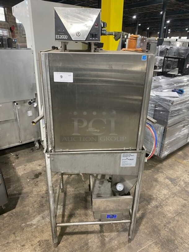Jackson Ecolab Commercial Pass-Through Dishwasher Machine! All Stainless Steel! On Legs! Model: ES200 SN: 06F205573 115V 60HZ 1 Phase - Item #1047301