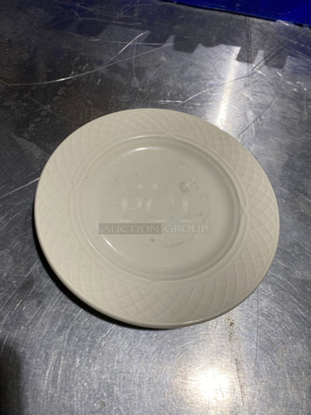 ALL ONE MONEY! Homer Laughlin White Ceramic Plates! Includes Black Poly Crate! - Image 3 of 6