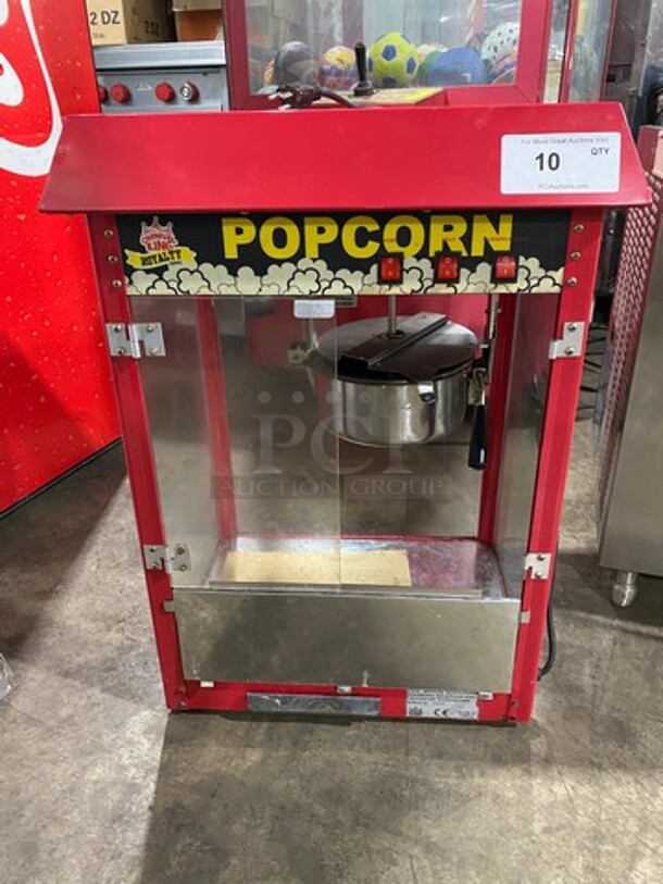 Carnival King Commercial Countertop Popcorn Machine! With 8 OZ Kettle! Glass All Around Showcase Style! Model: 382PM30R SN: 0390680 120V! Working When Removed!  