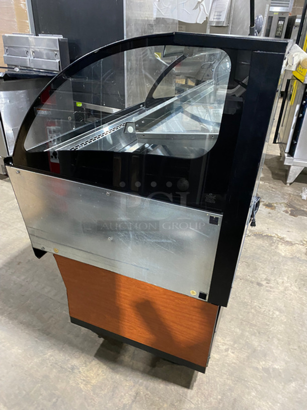 Federal Commercial Open Grab-N-Go Case Merchandiser! With Stainless Steel Shelves! With Front Case Cover! Wooden Pattern Outer Body! On Casters! - Image 2 of 8
