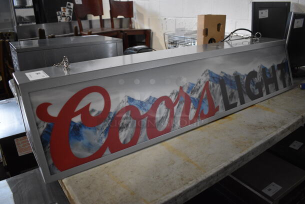 BRAND NEW! Coors Light Ceiling Mount Light Fixture. 50.5x13x11