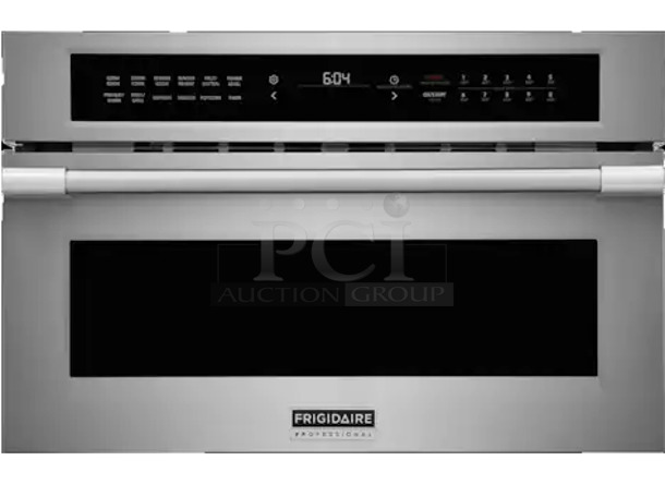 BRAND NEW SCRATCH AND DENT! 2021 Frigidaire Professional PMBD3080AF 30'' Built-In Convection Microwave Oven with Drop-Down Door. Stock Picture Used For Gallery Picture. - Image 1 of 5