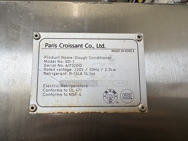 Paris Croissant SD-1 Stainless Steel Commercial 2 Half Size Door Reach In Dough Conditioner. 220 Volts. 31x45x76 - Image 2 of 7