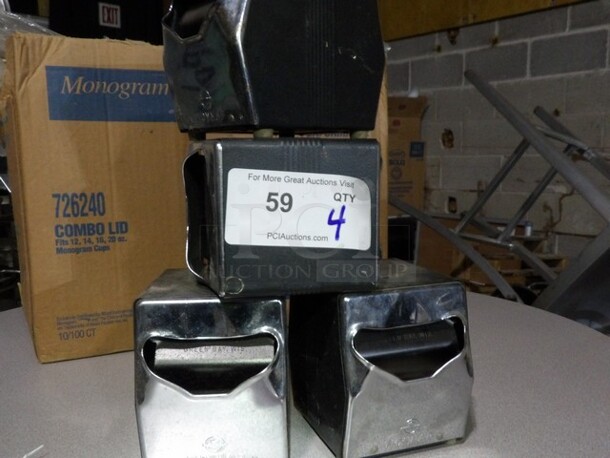 Black and Chrome Vintage Napkin Dispenser, Your Bid X 4